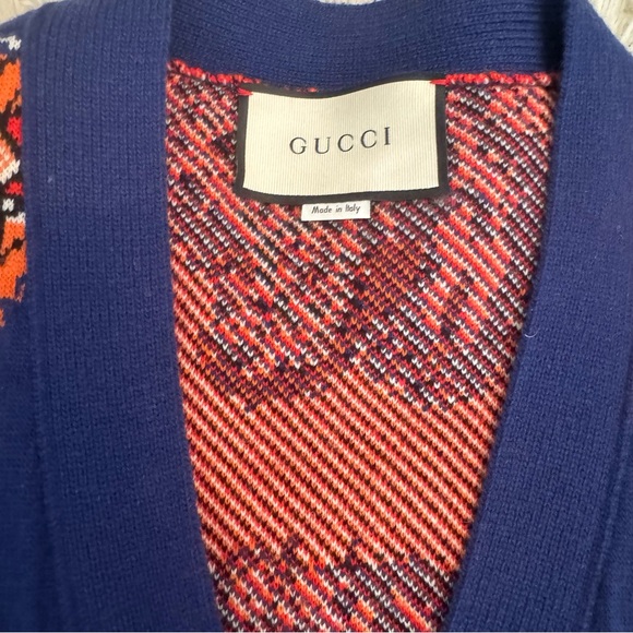 Gucci Wool Bengal Tiger Cardigan - Blue - XL - Picture 3 of 8